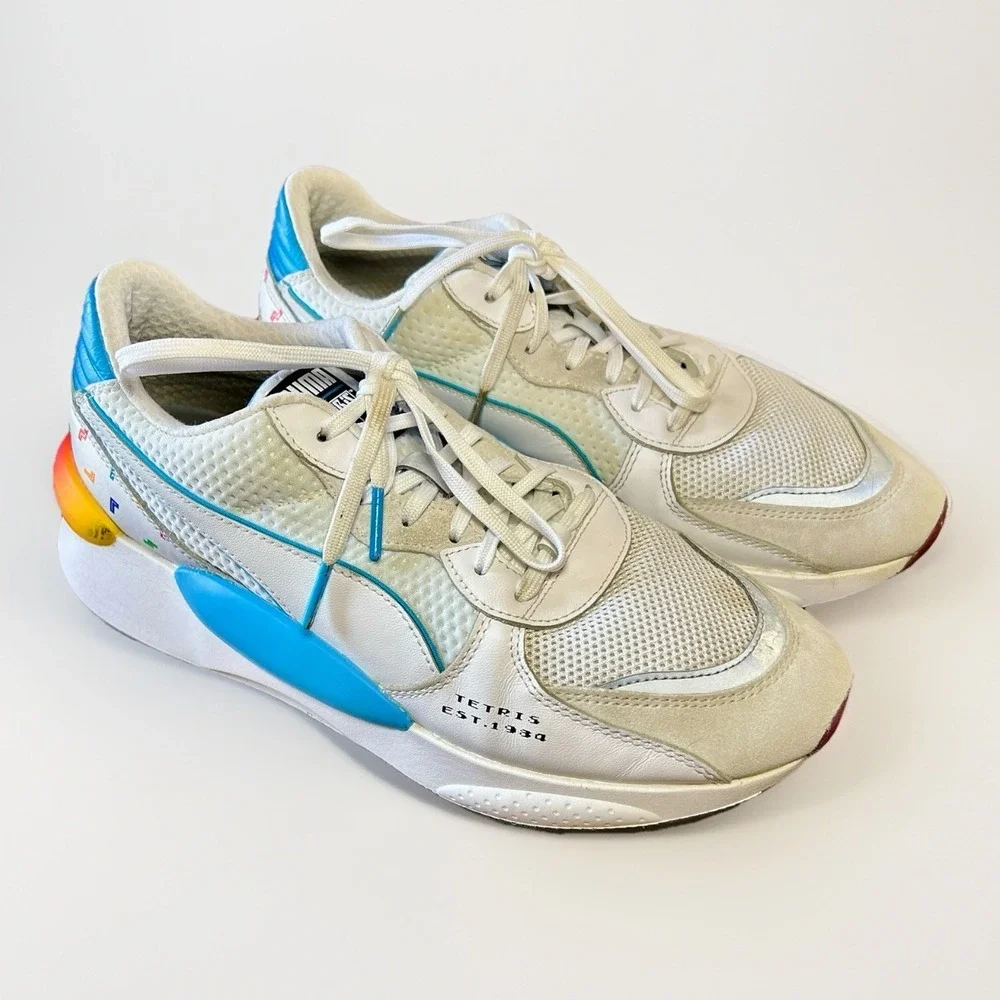 Puma Mens RS 9.8 Tetris 372490-01 White Multi Casual Shoes Sneakers Size 9‎ US